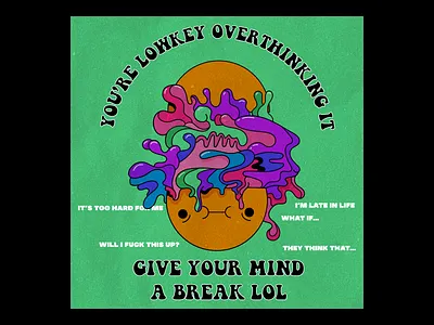 Give yourself a break art cartoon design digitalart doodle graphic design illustration logo posterart typography vector