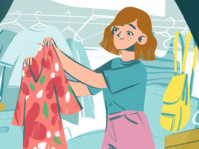 Vinted animation branding illustration