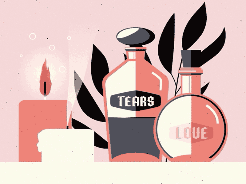 Magical potions and candles adobe ae after effects animation autumn candle chic design gif graphic design halloween illustration illustrator motion motion graphics pink potion scary typography vector