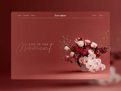 Flowerdose - Header design agency banner branding design ecommerce florist flower header home landing minimal typography ui ui design ui ux ux web website website design