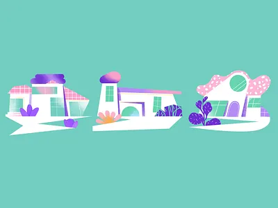 Funky town design illustration styleframe