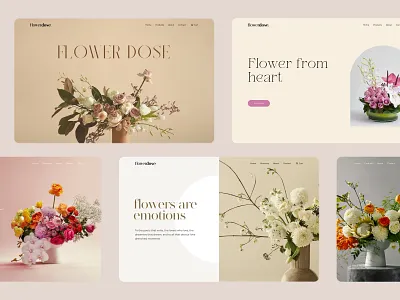 Flowerdose - Header exploration banner design designs ecommerce exploration florist flower header home page minimal prototype sample typography ui ui ux ux web website website design