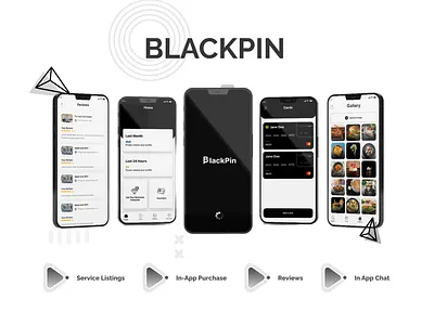 Blackpin Application app design graphic design mobile productdesign ui userexperience userinterface userresearch ux website