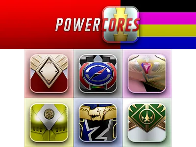 PowerCores Promos avatars design icon icons illustration power rangers