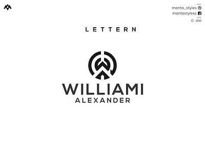 WILLIAMI ALEXANDER app aw logo branding design icon illustration letter logo minimal ui vector wa logo