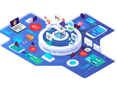 Cyber security Isometric Illustration design illustration internet security vector