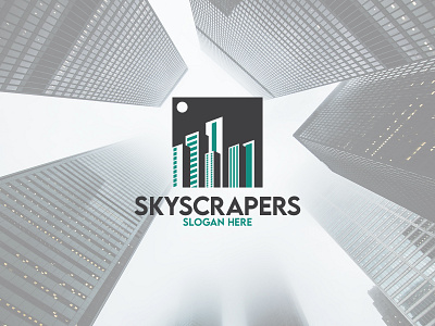 Skyscrapers logo - real estate logo builders builders logo clean logo company logo design graphic design illustration illustrator logo logo design modern logo real estate real estate logo skyscrapers skyscrapers logo