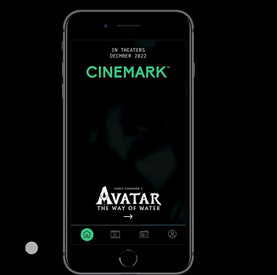 CINEMARK App design motion graphics typography ui ux