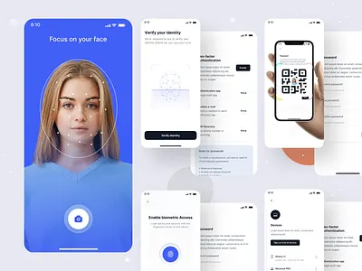 Mobile App: iOS Android - Security Set or Reset Flow app design app development app ui biometric security cybersecurity identity verification mobile app mobile security password reset passwordmanager protection user interface