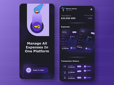 Credit card wallet money transfer finance payment app app design banking banking app card checkout credit card dark theme dark ui digital payment expense app finance finance app fintech money transfer payment payment app payment gateway payment system transaction wallet