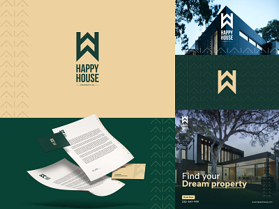 Real Estate Brand Identity Design booking brandbook branding case study clean design illustration listing logo property real estate rent selloing ui unbend