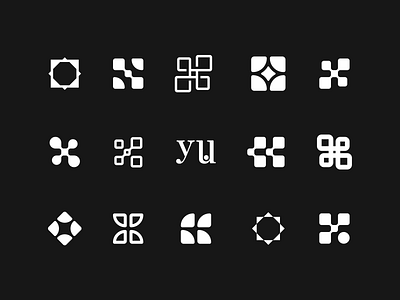 yu. branding concepts design graphic design logo logomark modern shapes simple tech vector