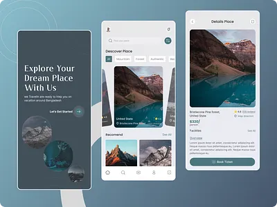 Travel service - Mobile app 2022 adventure agency app app app design booking clean habib mobile app mobile app design tourism travel agency travel app travel mobile design travel service traveling tourism trip ui vacation
