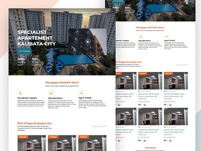 kalibata city - apartement profile company apartment branding clean css design front end graphic design hotel html landing page logo ui ui designer user experience user interface ux ux designer web web designer wireframe