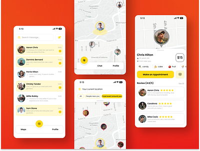 Eating Companion Apps appmapps companion design designapp drink eat eat with eat with friends eating companion food friends maps search friends ui uiux ux