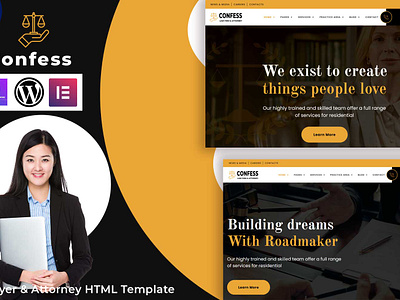 Confess - Lawyer and Attorney WordPress Theme responsive