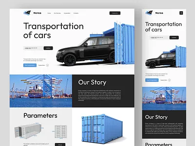 Web site design: landing page home page clean design home page landing landing page landingpage logistics minimal transportation web webdesign website website design