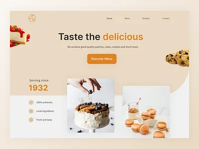 Bakery Shop landing Page bakeryshoplandingpage design designer landingpage ui uibeginner uidesign uidesigner