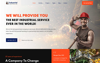 Industrial - Industrial WordPress Theme break concrete construction css design html industrial industry information javascript realestate website