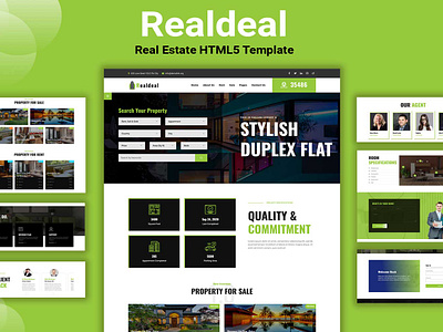 Realdeal - Real Estate Website break building concreate construction css floor home house html industrial industry javascript jquery js realestate rent roof roofing