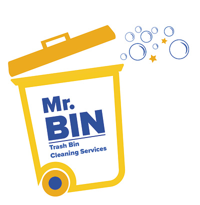 'Mr. BIN' Logo Design advertising illustrator logo