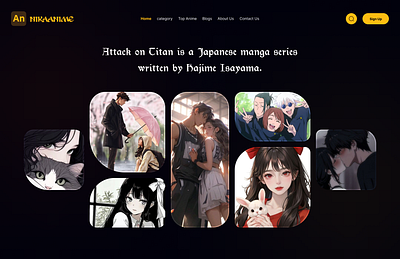 Hero Website Anime