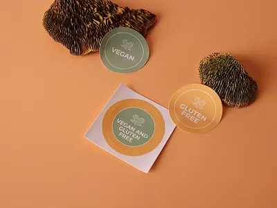 vegan and gluten free custom stickers branding customstickers design sticker