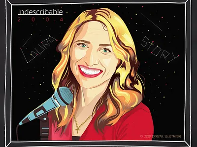 The beautiful Laura Story - Indescribable (single) bible design god is awesome hymn illustration indescribable jesus christ laura story life oldschool singer sky song stars texture vector