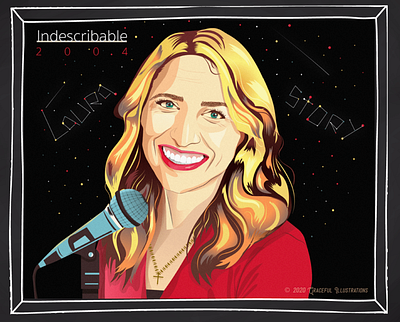 The beautiful Laura Story - Indescribable (single) bible design god is awesome hymn illustration indescribable jesus christ laura story life oldschool singer sky song stars texture vector