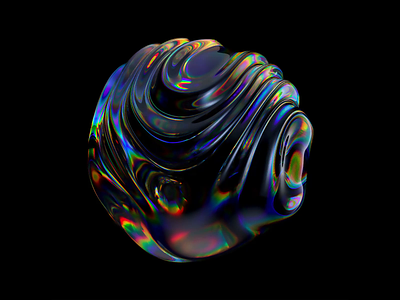Sphere 3d abstract animation black c4d circle concept displacer glass graphic design minimal motion graphics rainbow sphere spinning ui wave