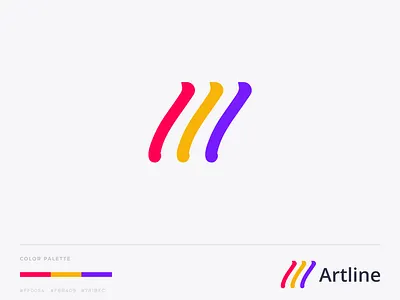 Artline - Logo Design art logo artlin artline brand identity branding creative logo graphic design graphic lab graphic lab logo illustration khaled logo khaled pappu kp kp graphic kp logo line art line logo logo logo design logo designer