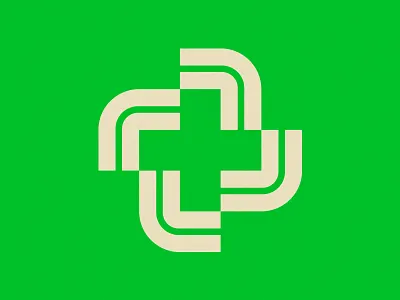 Pharmacy logo branding cross dutch geometric green logo logodesign logos minimal nether netherlands pharmacies pharmacy simple