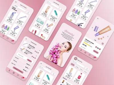 Beauty App app beauty design ui ux