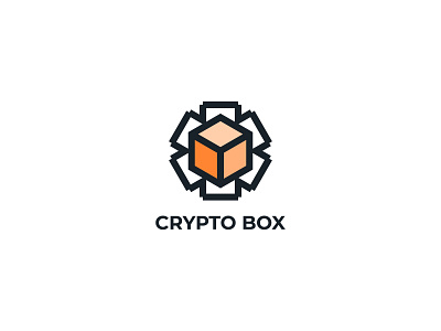 Crypto Box blockchain box brand identity branding connect crypto dao defi delivery gift box gift delivery hexagon identity logo logo design mark symbol vector visual identity web3