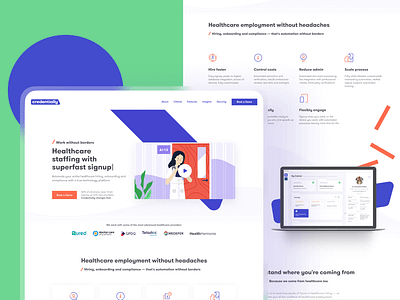 Landing page designed branding creative design graphic design illustration logo typography ui ux vector