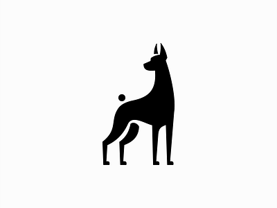 Doberman Pinscher Logo branding canine design doberman dobermann dog identity illustration k9 logo mark mascot minimalist pet pinscher security sports symbol vector vet