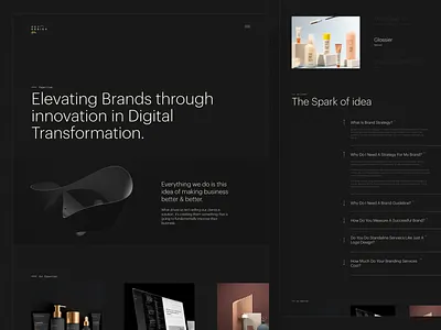 Expertise Website Design black black white black minimal brand branding clean design dark dark mode expertise heydesign minimalist page layout typo typography ui design website design