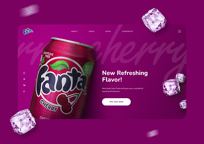 Fanta Cherry Promo Concept concept creative creativity daily fanta graphic homepage illustration juice landing main page typography ui webdesign