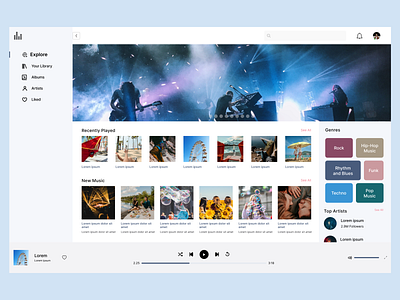 Music Player best shot colors design entertainment music player songs sound ui ux web website