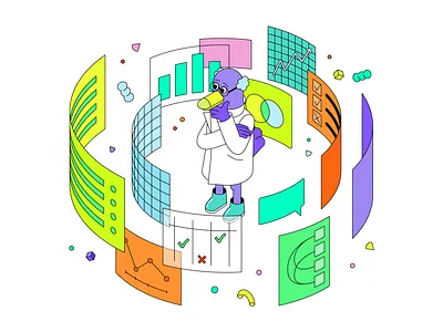 Dodonut - October Illustrations colors design dodo dodonut flat design flatdesign graphic design illustration illustrator isometric lineart neubrutalism retro ugly design ui uiux user experience user interface ux vector