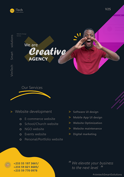 VimTech Smart Solutions 2022 design trends adobe xd agency flyer design modern design trending design v2s vimtech vimtech smart solutions web developer website development