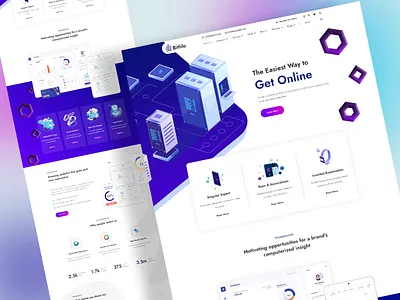 Bithlo - User Analysis Web Design 3d animation big data business data science data visualization design illustration internet of things landing page logo machine learning modern multipurpose portfolio predictive analytics startup ui ux vector