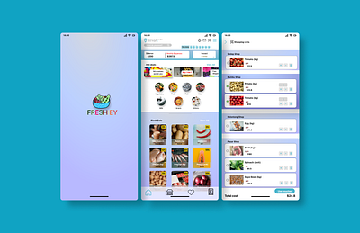 Freshiey App app design figma fish fresh fruit graphic design market meat online shop ui ux vegetable website