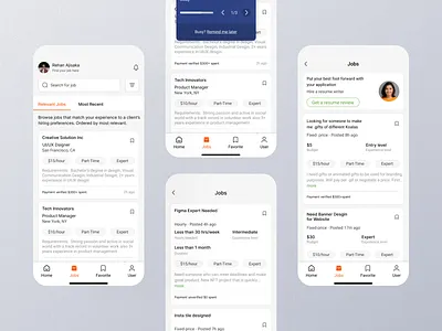 Jobs Mobile App Ui app design jobs jobs app jobs dashbpard jobs design jobs details jobs experience jobs intyerface jobs mobile jobs option jobs page jobs screen jobs setting jobs ui jobs view jobs widget mobile screen ui