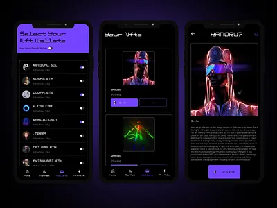 NFT wallet Aggregator ui