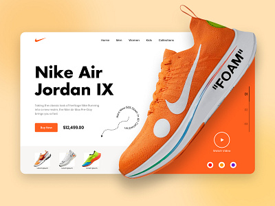 Nike Landing Page adidas converse ecommerce fashion football homepage kicks landing page landing page design mockup nike nike air nike running shoes sneaker ui ux web design website yezzy