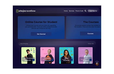 Course Website for Student course design figma graphic design landing page learning school teacher ui website