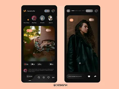 Social Media Post app design design designer socialmedia ui ux