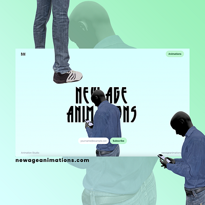 New Age Animations Website (newageanimations.com) app design ui ux