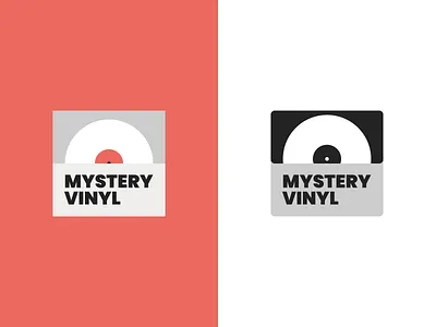 Mystery Vinyl B brand branding design dj flat icon illustration music record simple vector vintage vinyl
